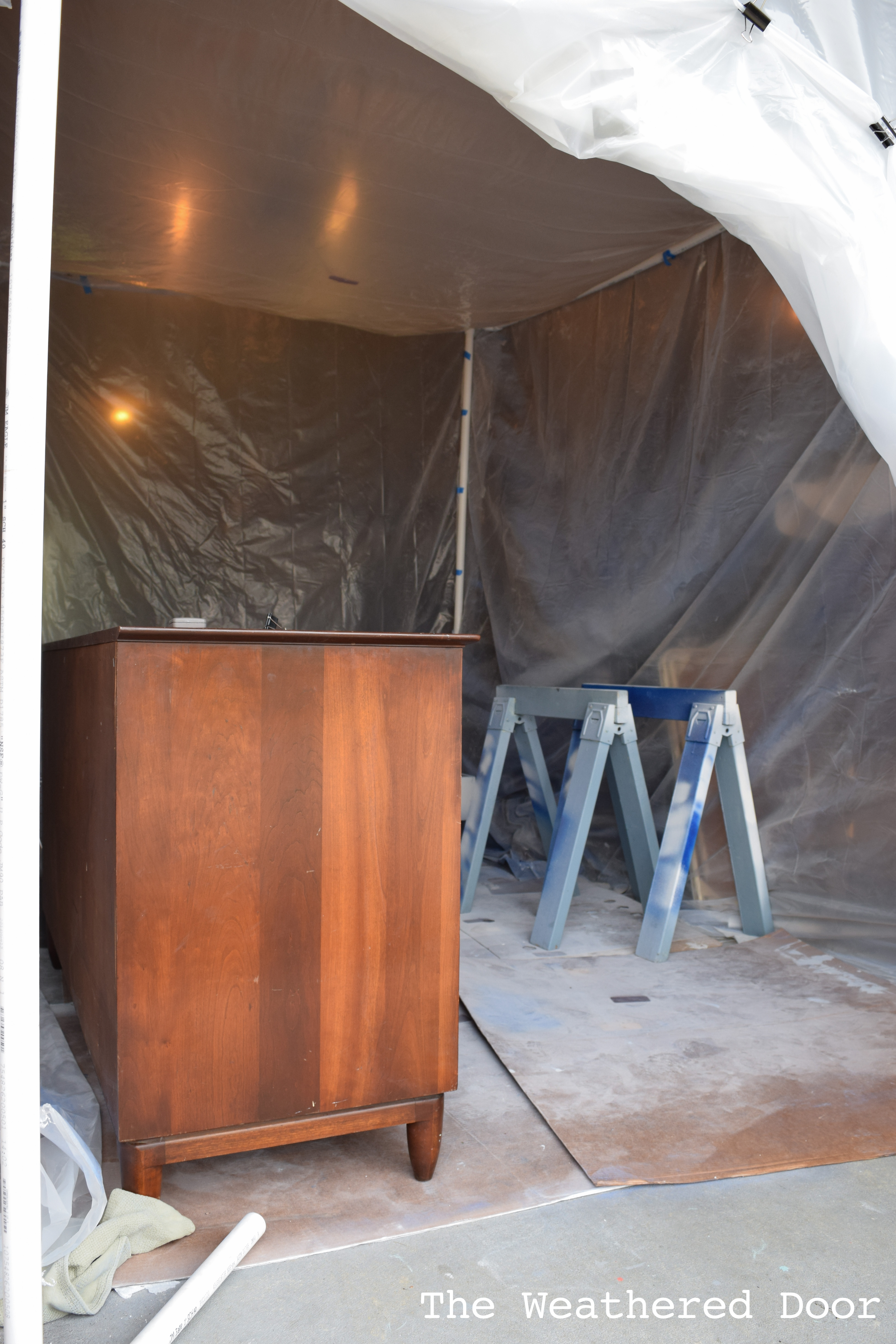 how i started spraying furniture diy pcp pipe spray booth wd 1
